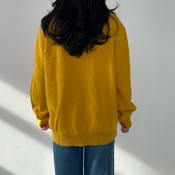 Tommy Hilfiger Mustard Yellow Spell Out Crewneck - Large - Picture 2 of 4